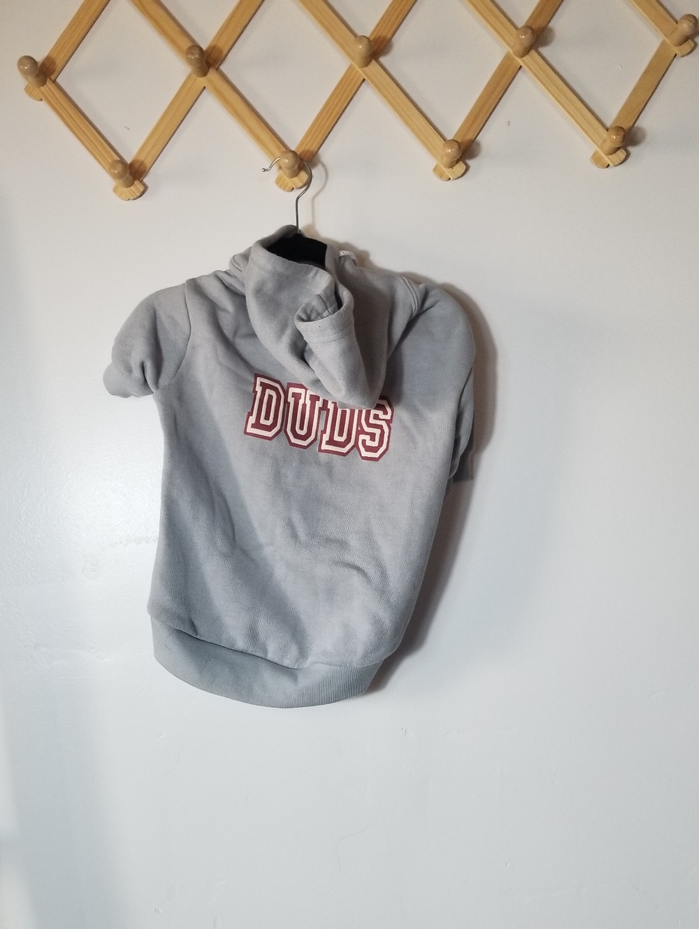 DOGGIDUDS DOG GRAY HOODIE SIZE LARGE